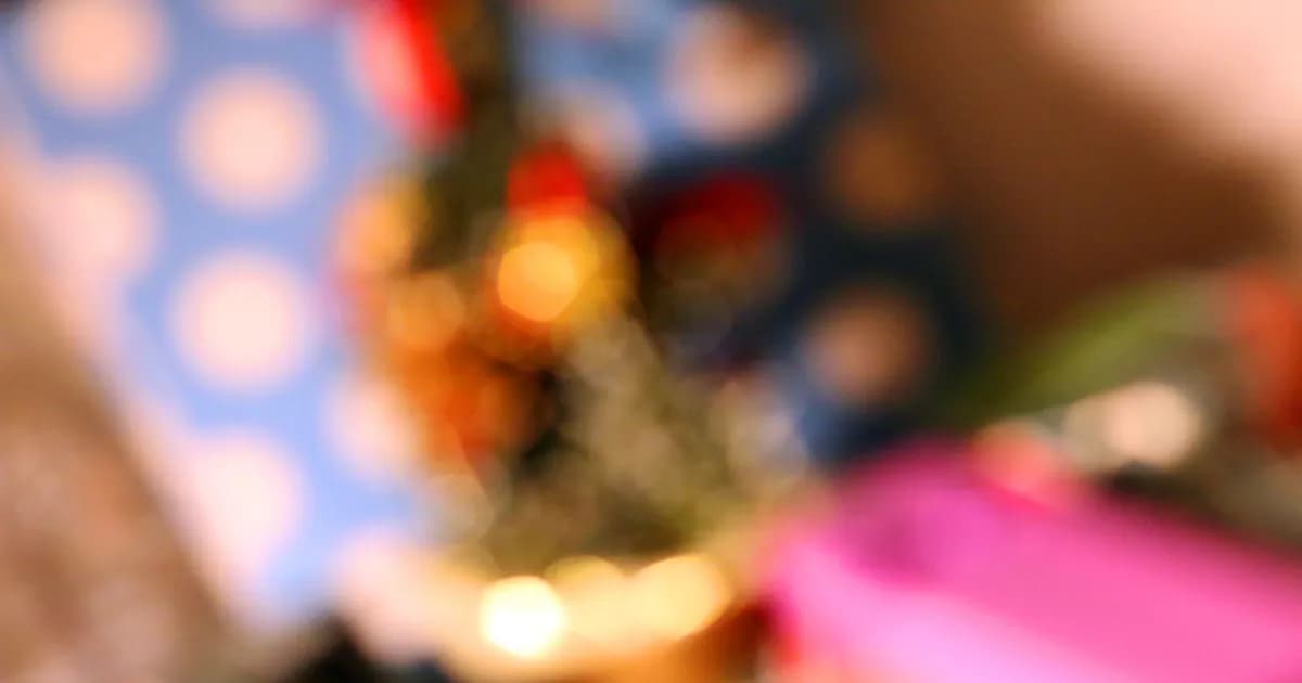 Abstract holiday scene with vibrant Christmas bokeh and blurred colors
