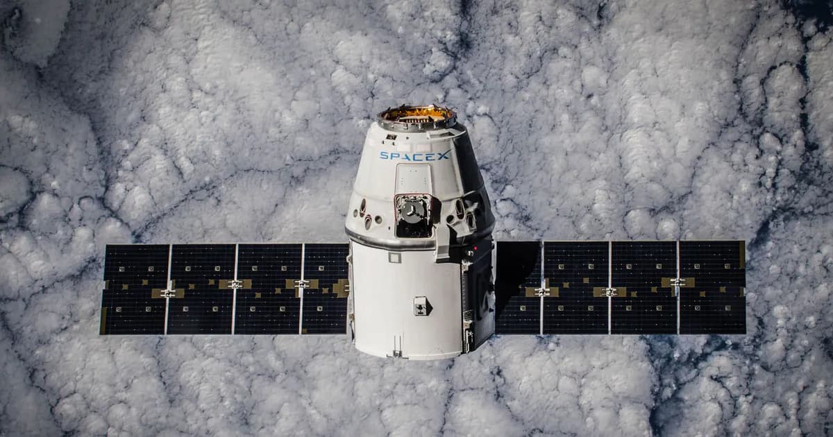 SpaceX Dragon spacecraft in orbit