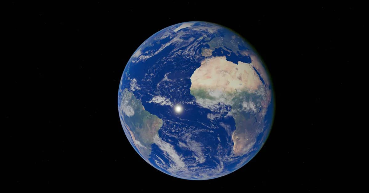 A breathtaking aerial view of Earth showcasing its vibrant oceans and continents